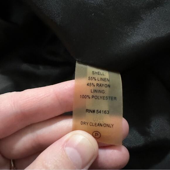 Calvin Klein Brown Silver Metallic‎ Long Sleeve Two Button Blazer Size 6 - Picture 5 of 8